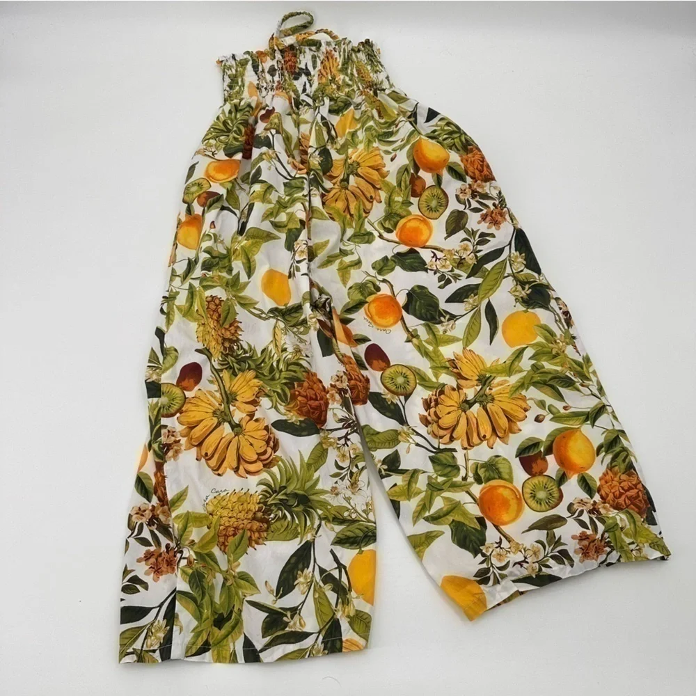 Cara Cara Goldie Fruit Print Cotton Poplin Romper Girls Kids Size 10 - Picture 5 of 5